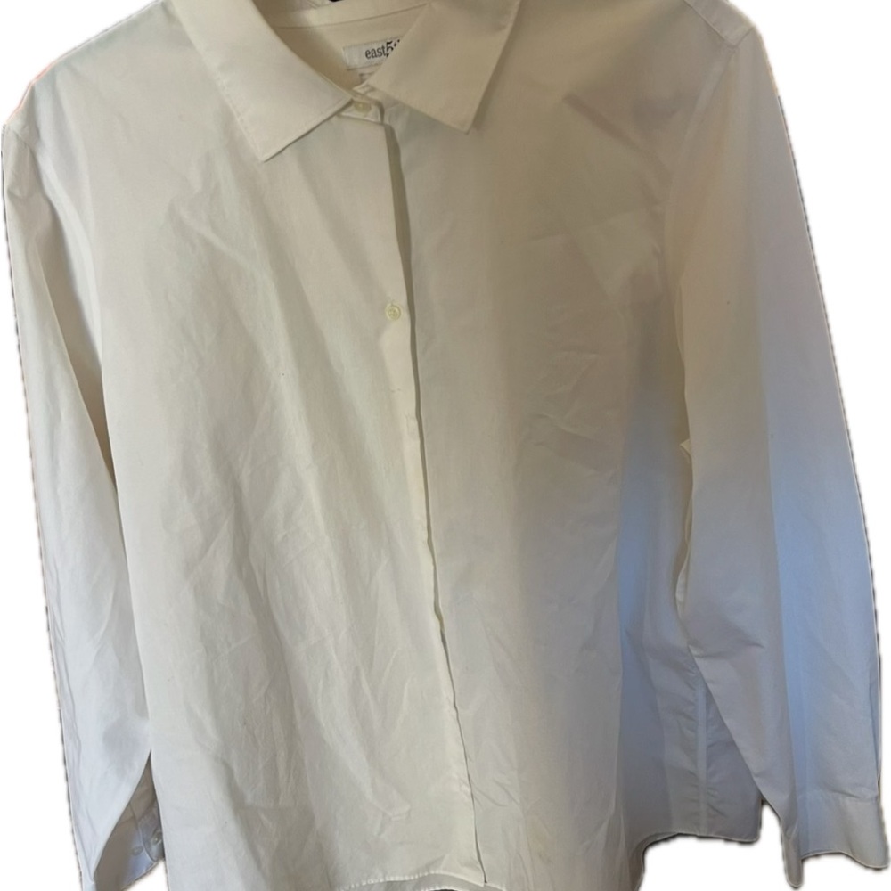 100% Cotton East 5th White Oxford